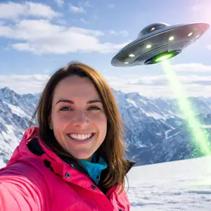 Mysteriöses Selfie: Wanderin fotografiert sich – und ein UFO gleich mit